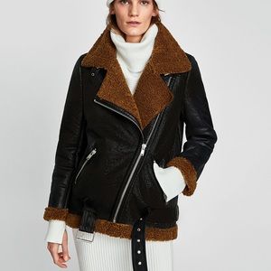 Zara Textured Biker Jacket